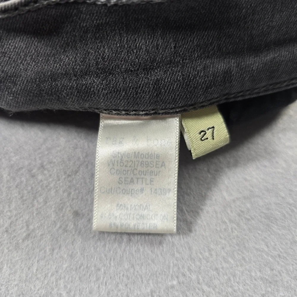 Rag & Bone Jean Kids Seattle Grey Moto Zipper Skinny Jeans 27 Y2K